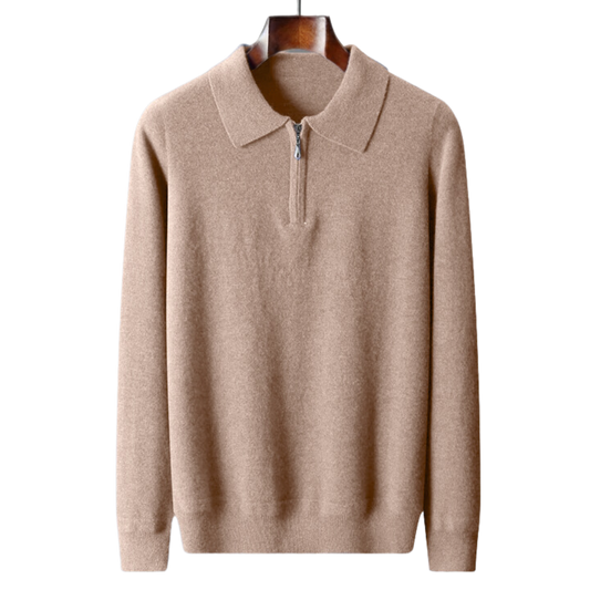 BurlyWood Quarter Zip Polo